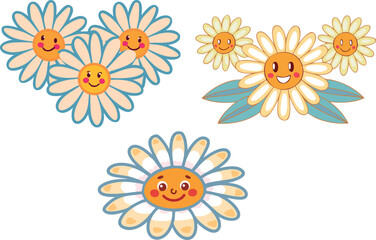 set of vector flowers