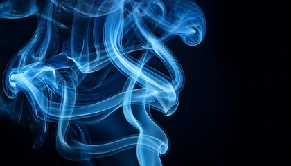 Obraz premium abstract blue smoke on dark background