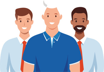 set of funny cartoon businessman