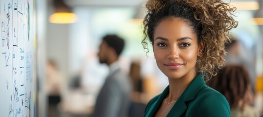 Empowered leadership team brainstorming in a modern workspace