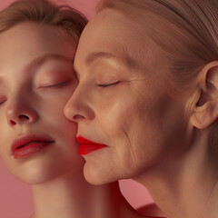 Obraz premium portrait of a young women and mother