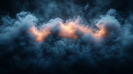 Real smoke exploding outwards with empty center.