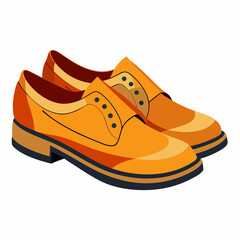 Stylish orange shoes with a sleek design on a clean background