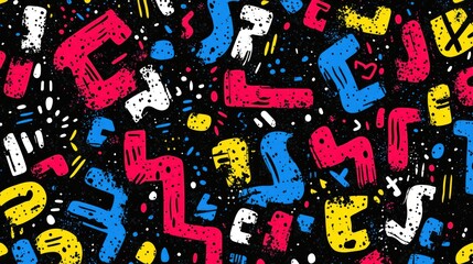 Abstract colorful pattern, digital art, textured background, textile design