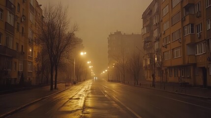 Foggy City Street at Night (2)