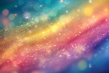 Vibrant rainbow glitter bokeh background (1)