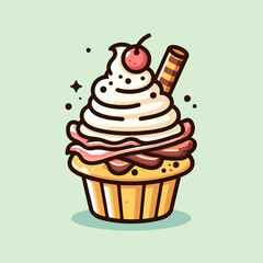 cupcake with cherry