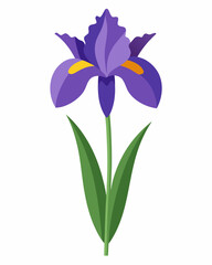 Vibrant purple flower blooming in a serene garden setting