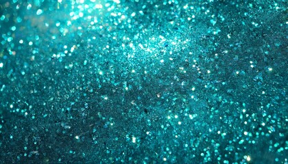 abstract background with vibrant aqua turquoise and teal green glitter sparkles