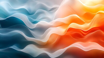 Obraz premium Soft fluid waves in vibrant colors HD images