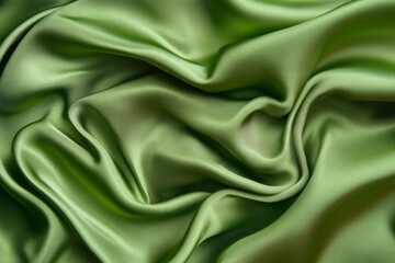 Obraz premium Green satin fabric draped texture