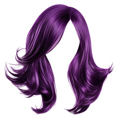 PNG Vibrant purple wavy hair