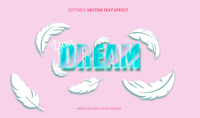 dream editable text effect