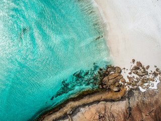 blue and clear water at a coastline in australia