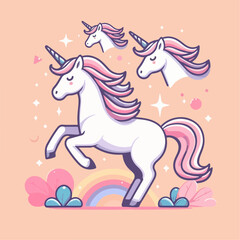 beautiful pony vector illustration 