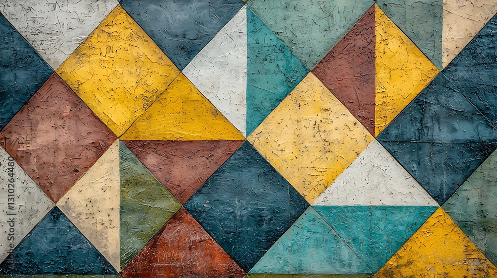 Poster Geometric Triangles Colorful Texture Background Design