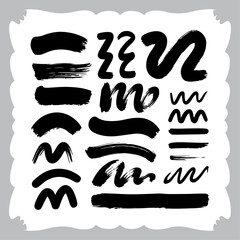 Black Brush Stroke and Splash Collection