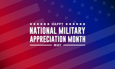 Happy National Military Appreciation Month Background Design Illustration