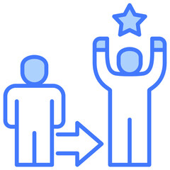 Succession Planning Blue Icon