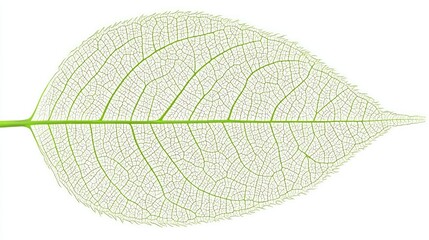 Fototapeta premium Detailed view of a delicate leaf's vein structure