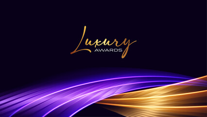 Black and Purple Gold Award Background. Creative Concept Template. Classy Premium Wedding Card. Grand Luxury Decorative Banner for Wedding and Birthday. Premium Congratulations Card. Event Invitation.