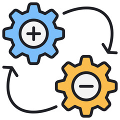 Change Management Lineal Color Icon