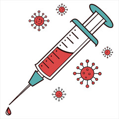  vaccine solid icon on white background