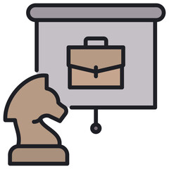 Strategy Lineal Color Icon