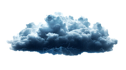 Dramatic Storm Cloud with Lightning and Rain