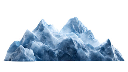 Obraz premium Detailed 3D Render of a Glacial Ice Mountain Range