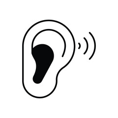Ear vector icon