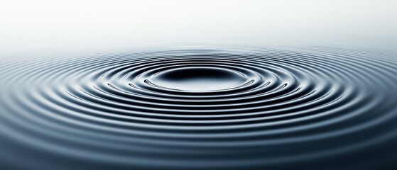 Fototapeta premium Gentle ripples create a serene pattern on water against a clean white backdrop.