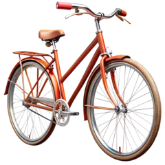 Fototapete Rund A PNG Bicycle, vintage bicycle on white background © myselfhafij