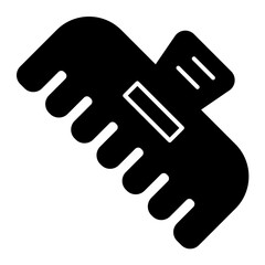 Hair clips solid icon