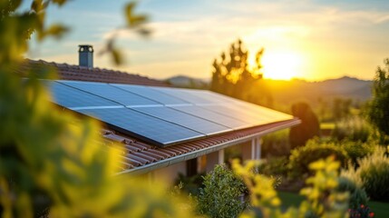 des panneaux électrique sur des toits 