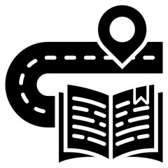Learning Journey Glyph Icon