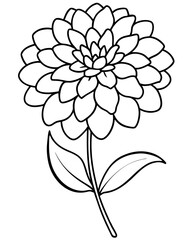 Intricate Line Art of a Succulent Plant with Detailed Petals and Leaves