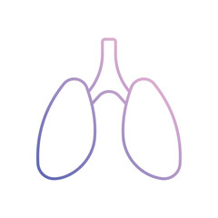 Lungs vector icon