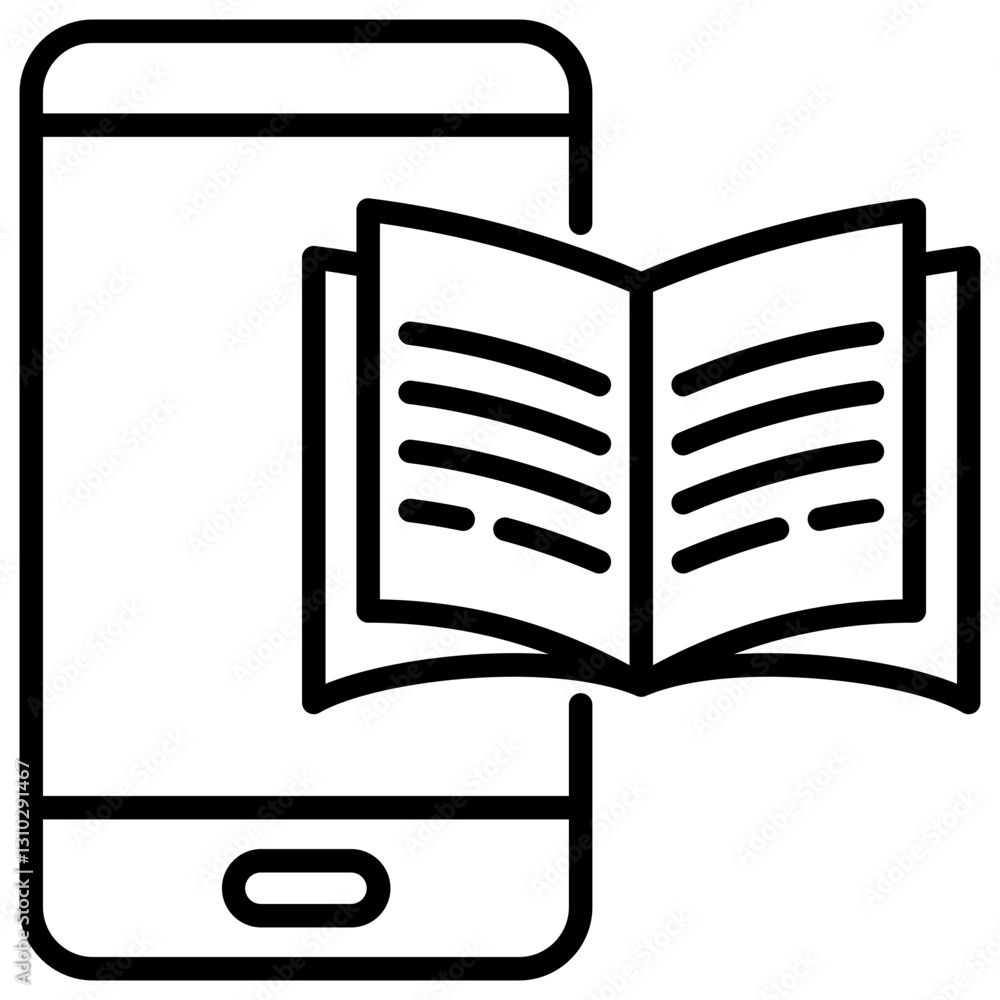 Poster app line icon