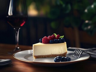 Cheesecake at a Luxury Restaurant: Michelin-Level Dessert, Wine Pairing, and Pastry School Enrollment Material