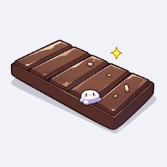 Cute chocolate bar illustration