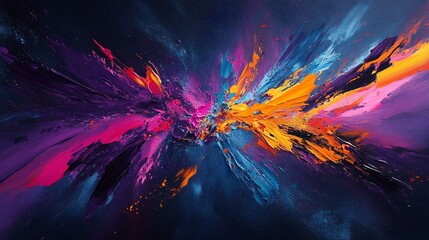 Fototapeta premium Abstract vibrant color explosion art