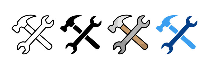 Maintenance  Icon Set Multiple Style Collection