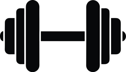 Dumbbell silhouette, vector illustration
