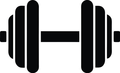 Dumbbell silhouette, vector illustration