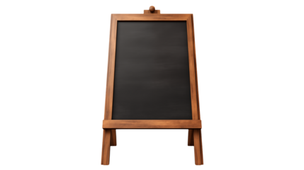 Blank Wooden A Frame Blackboard Sign Mockup for Menu Announcement or Promotion