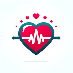 heart pulse icon vector illustration, emoji.generative ai
