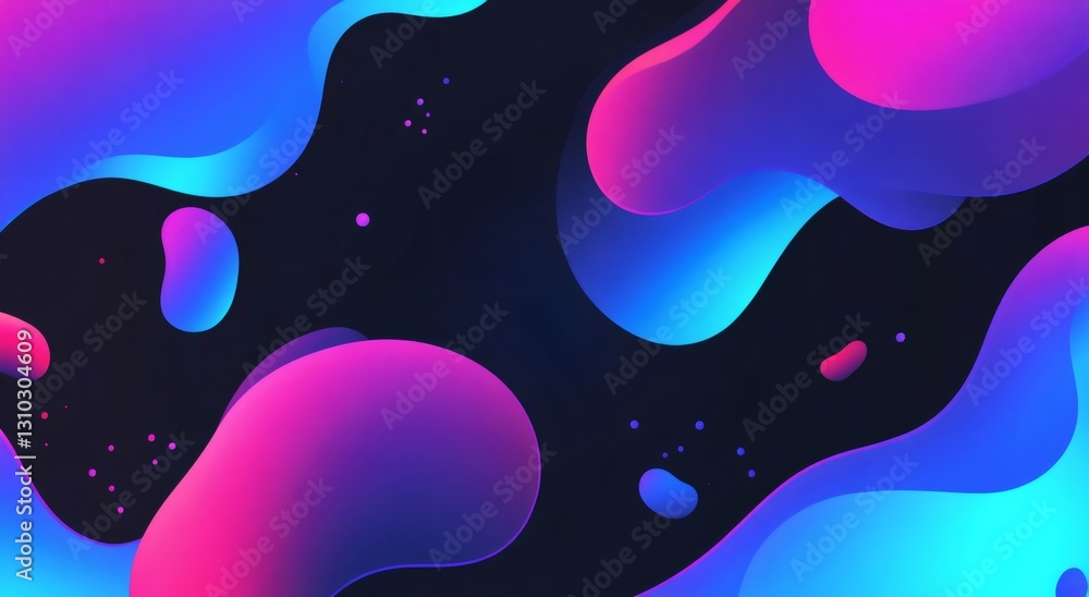 Fototapete fluid color streams merging dynamically, swirling across deep charcoal surface with liquid gradient 