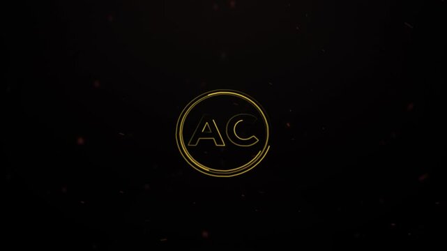 Monogram icon logo AC, AC Logo Animation