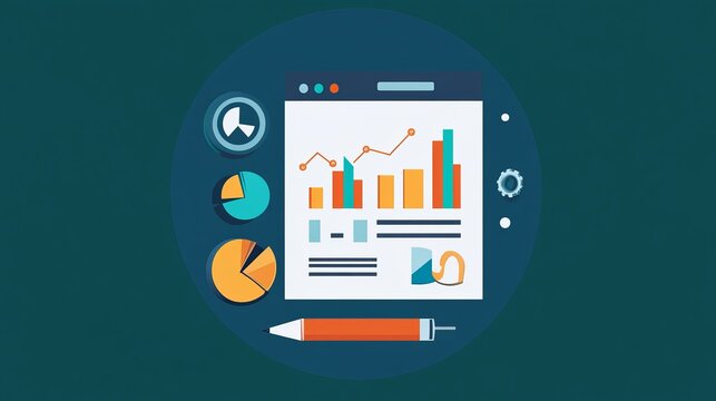 Online Report icon vector image. Can also be used for Digital Marketing. Suitable for mobile apps, web apps and print media.